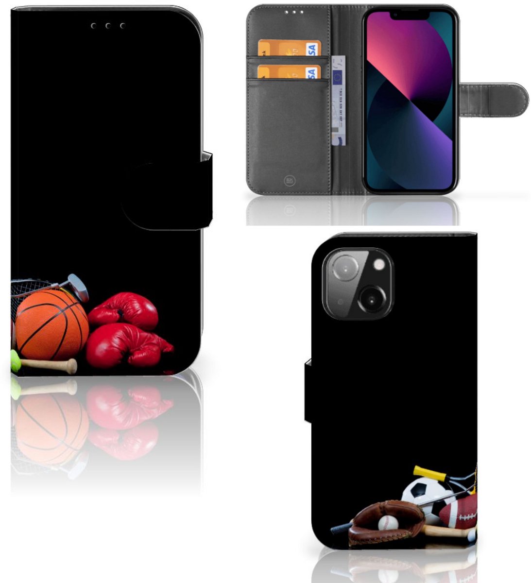 iPhone 13 Mini Wallet Case met Pasjes Sports