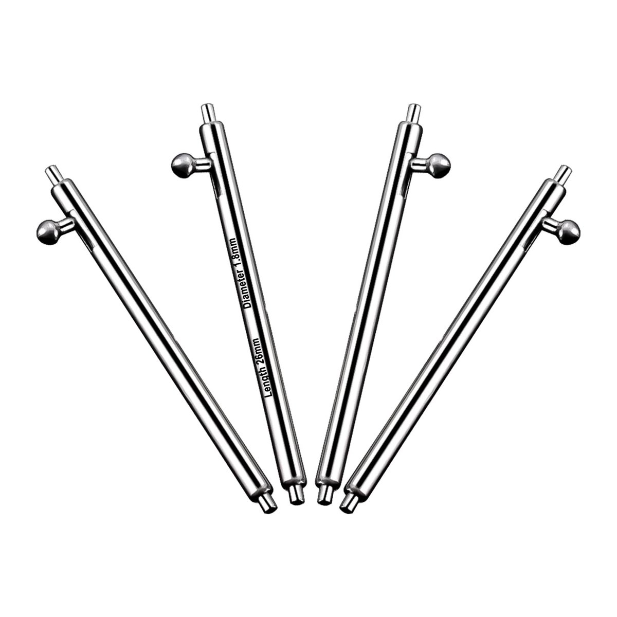 Cosensi - Quick Release Spring Bars - 4 Stuks - 18 mm 20 mm 22 mm 24 mm 26 mm - Voor Horloges - Sportief