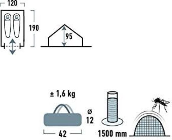 VLSelect® Tent 2 persoons - Trekking - Campingtent - Lichtgewicht — afbeelding 3