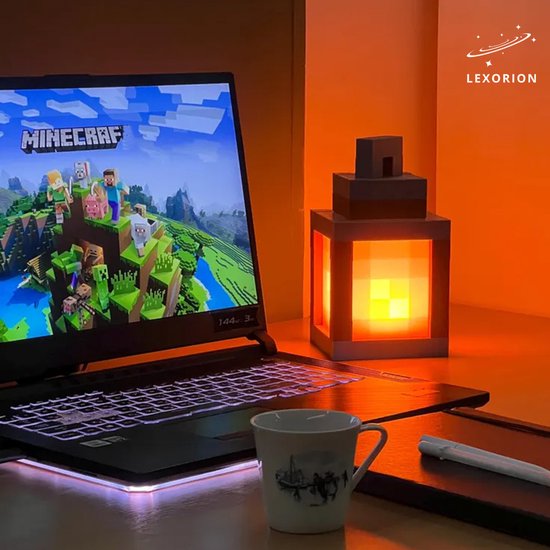 Lexorion Pixel Art Nachtlampje – Retro Lantaarn – 16 RGB Kleuren – Draagbaar LED Sfeerlampje – DIY Verlichting voor Slaapkamer & Bureau van lexorion — afbeelding 5
