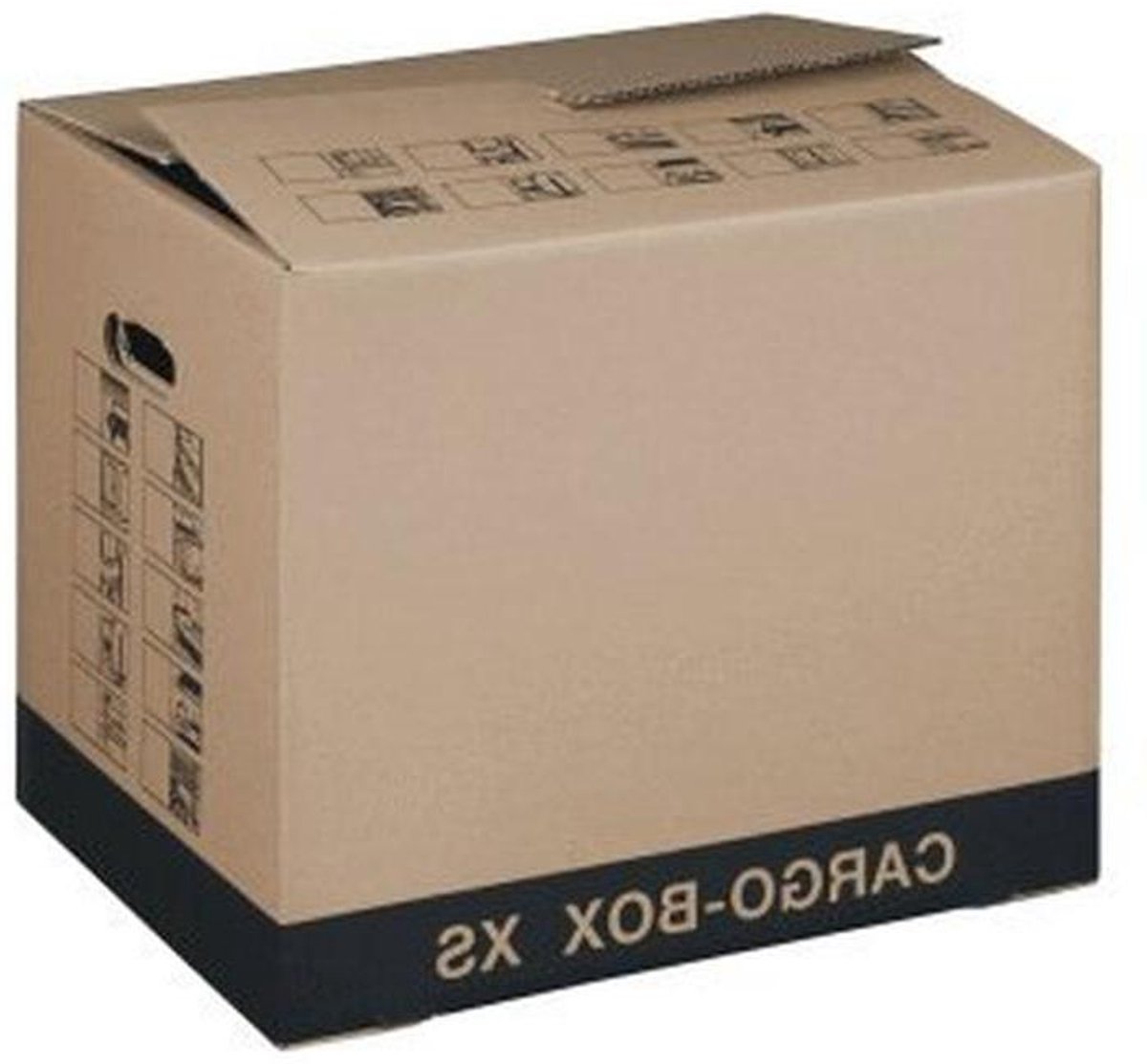 Verhuisdozen - Verzenddozen Opslagdozen - Veilig Verhuizen - Extra Stabiel Karton - 84.7 x 78.2 cm - Bruin Zwart
