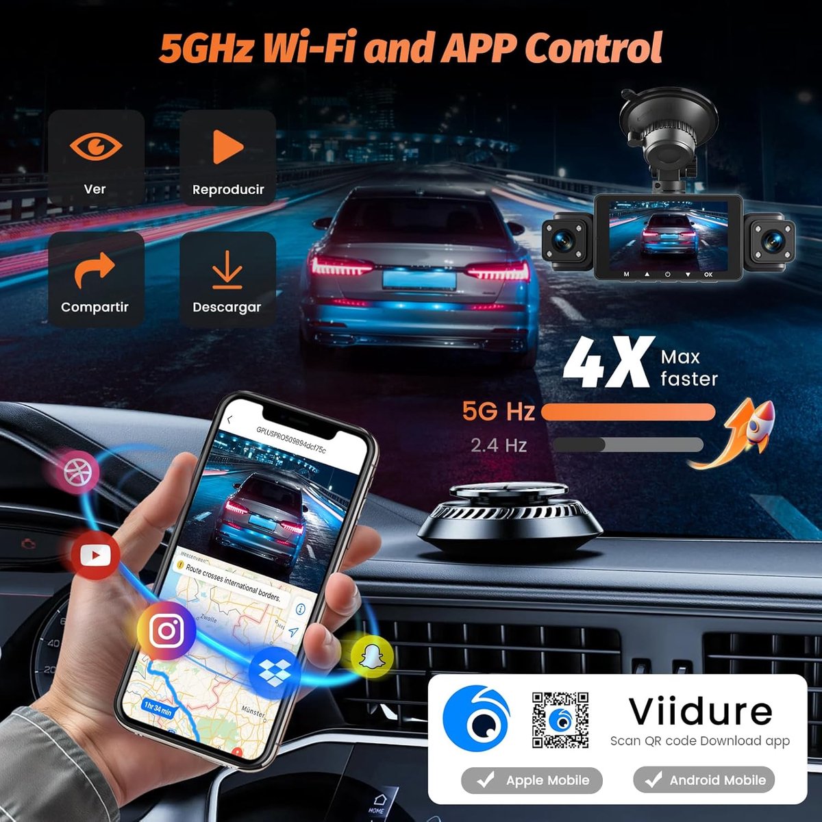 Dashcam voor de Auto - Autocamera - Rijrecorder - Autorijcamera – foto 5