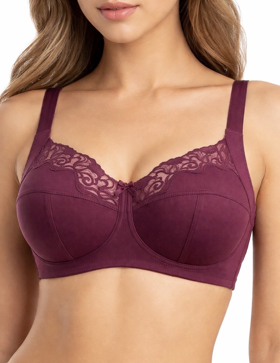 MILENKA softcup beugelloze BH - bordeaux