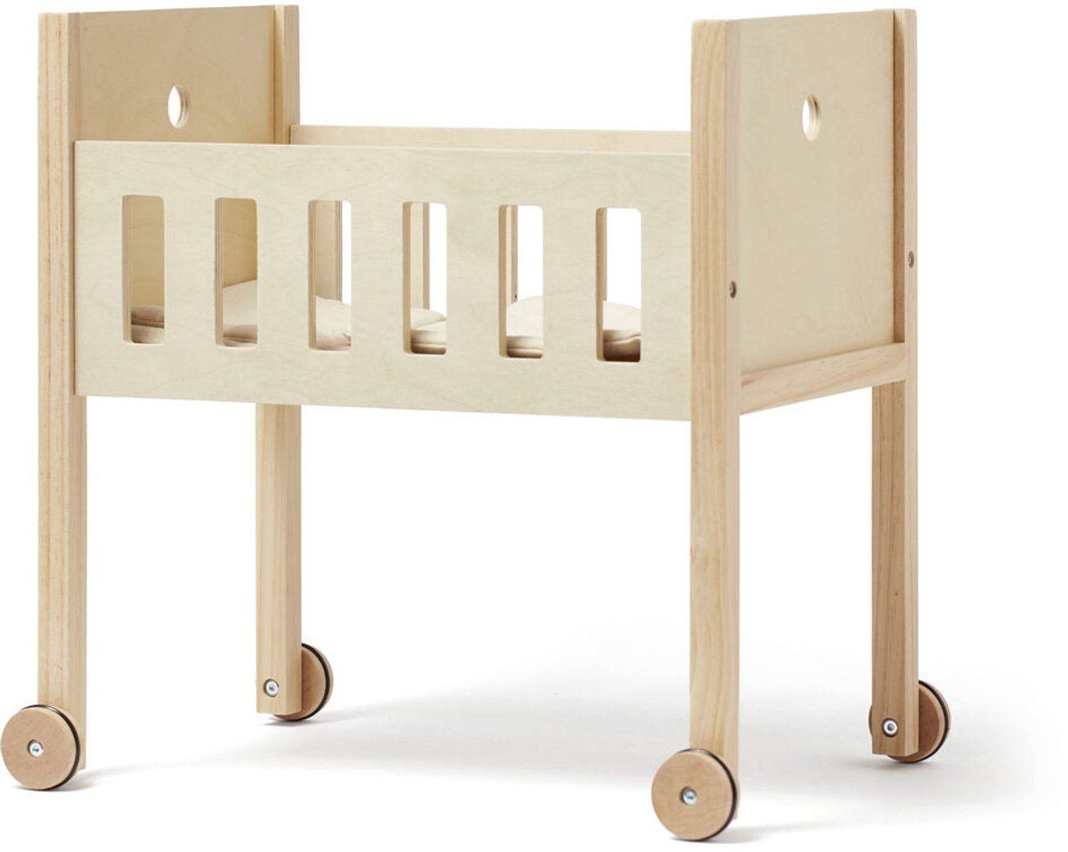 Kids Concept - Poppenbed nature met bedset - Poppenbedjes