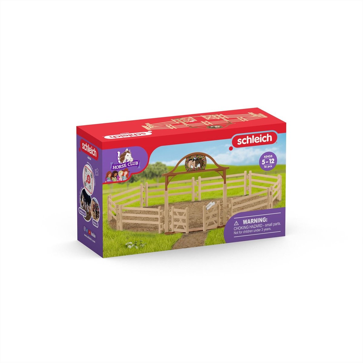 schleich HORSE CLUB - Paardenwei met toegangspoort - Accessoires - Kinderspeelgoed voor Jongens en Meisjes - 5 tot 12 jaar - 42434 — afbeelding 10