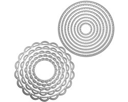 2 Packs Snijmallen Stencil Metalen Template Mallen, FineGood Embossing Tool voor Kaarten Maken Scrapbooking DIY Album Papier