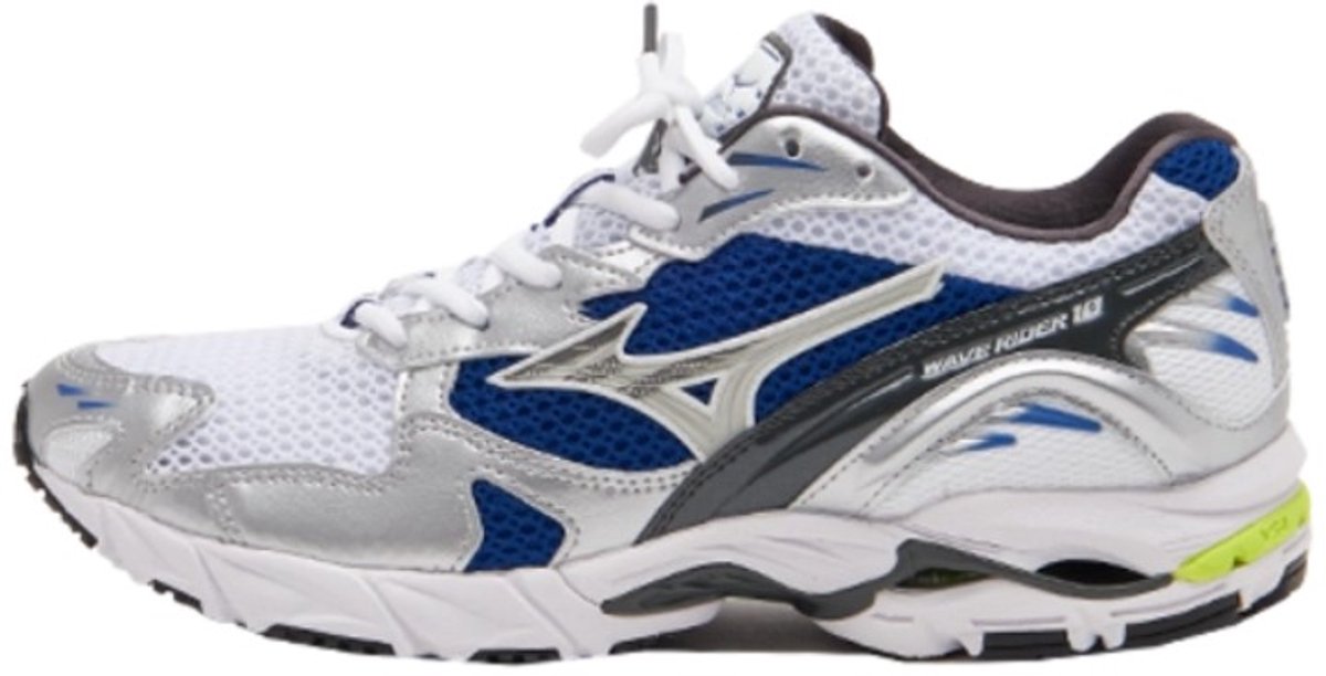 Mizuno Wave Rider 10 Wit - Blauw