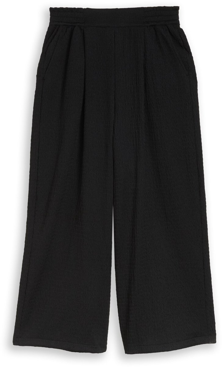Tom Tailor Denim - Crinkle culotte broek - Maat XS - deep black