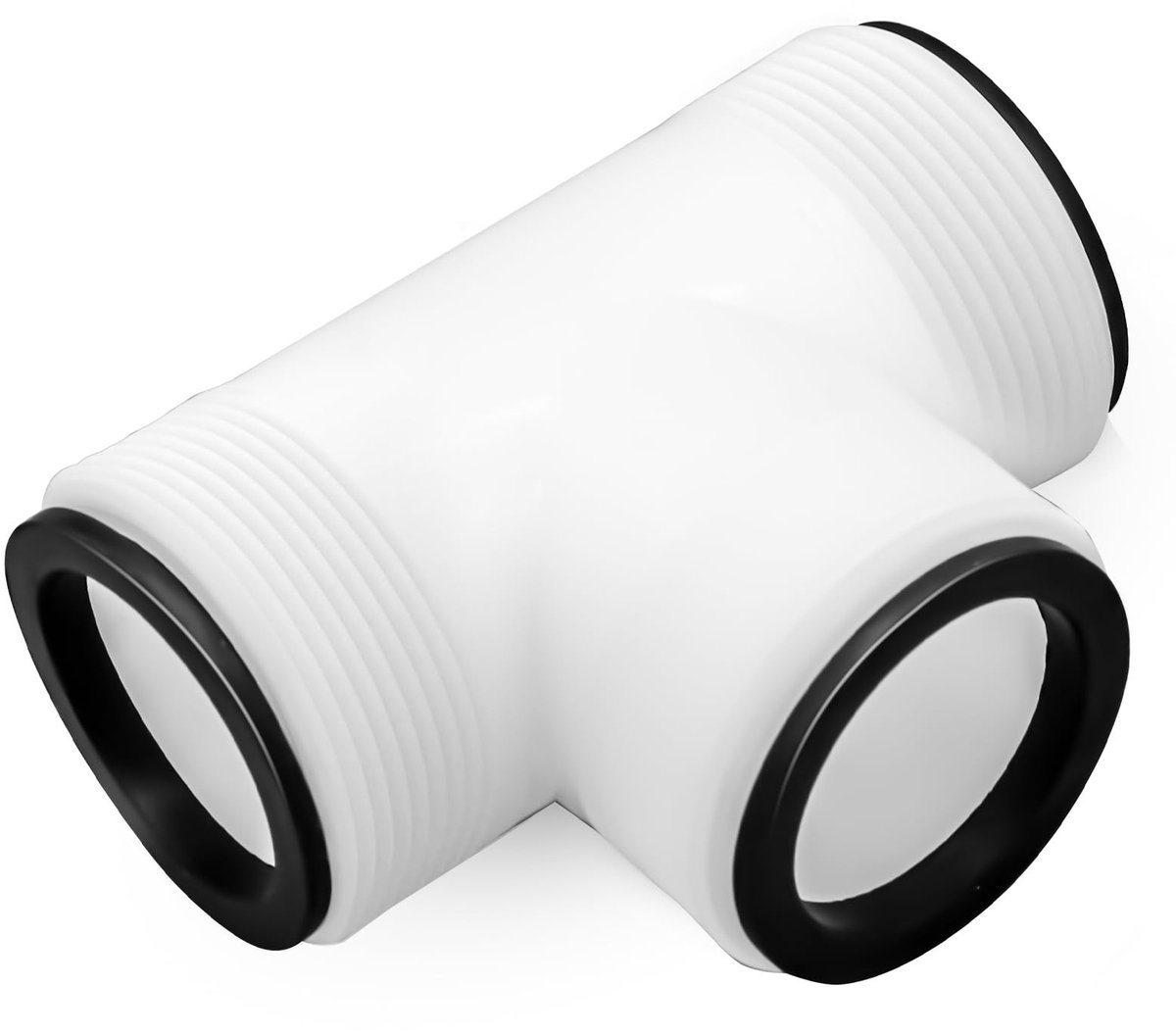 Poolslang T-splitter Adapter 1,5 Inch - PVC Poolslang Verbinder met 3 Ringen