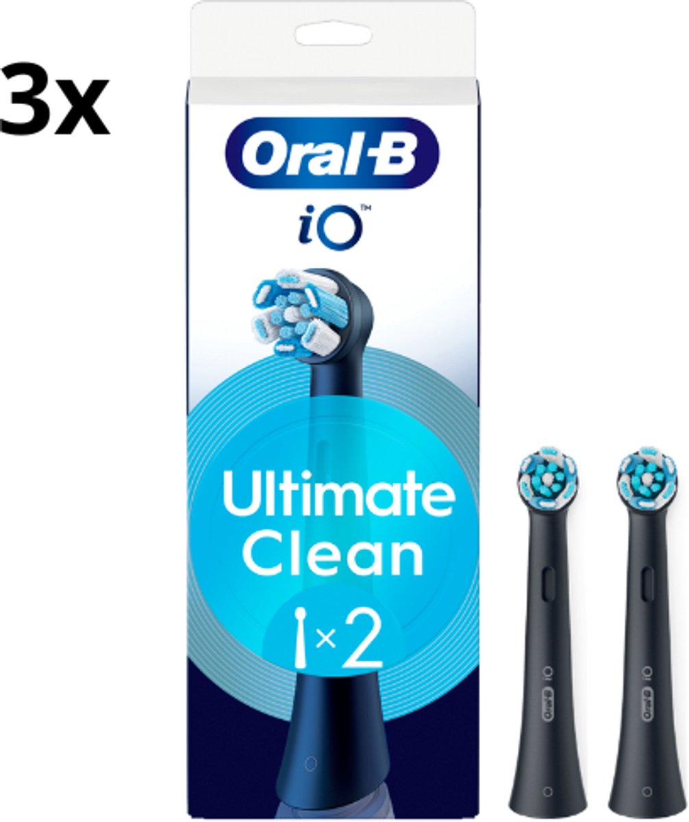 Oral-B iO Ultimate Clean Opzetborstels - Zwart - 3 x 2 stuks