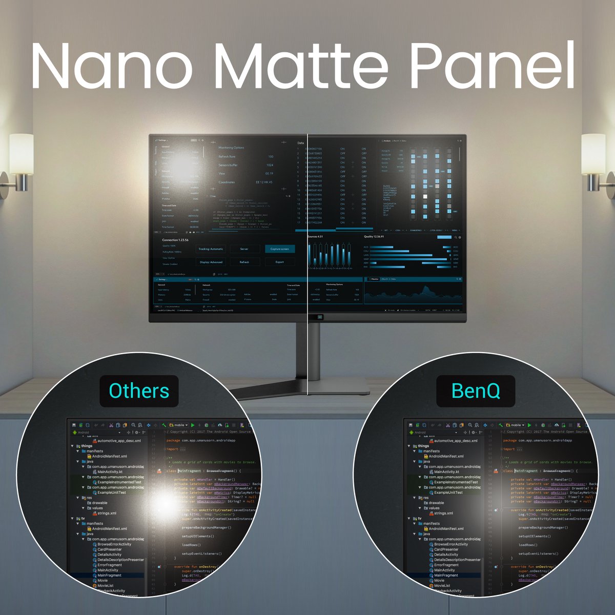 BenQ RD270Q – 27” QHD IPS Monitor – 144Hz – Nano Matte – USB‑C 65W – Programmeer‑ & Werkmonitor thumbnail 7