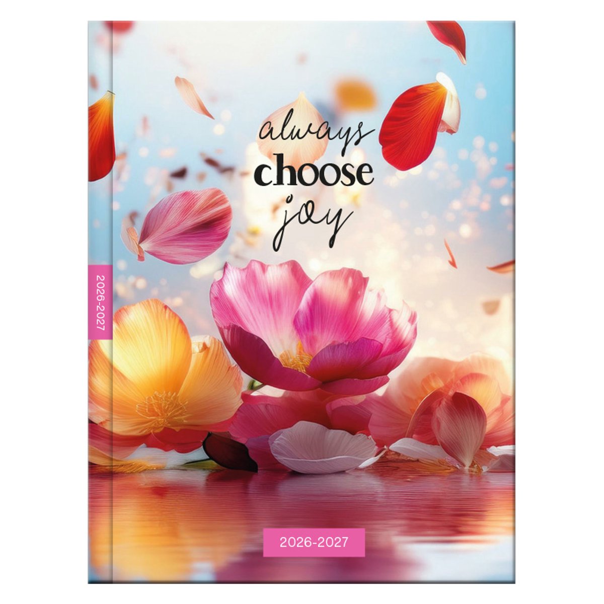 SOHO Agenda - A5 Formaat - 21x14,5cm - Jaar 26/27 - 12 maanden - Juli t/m Juni - 1 week op 2 pagina's - Harde kaft - Met leeslint - Flower Breeze