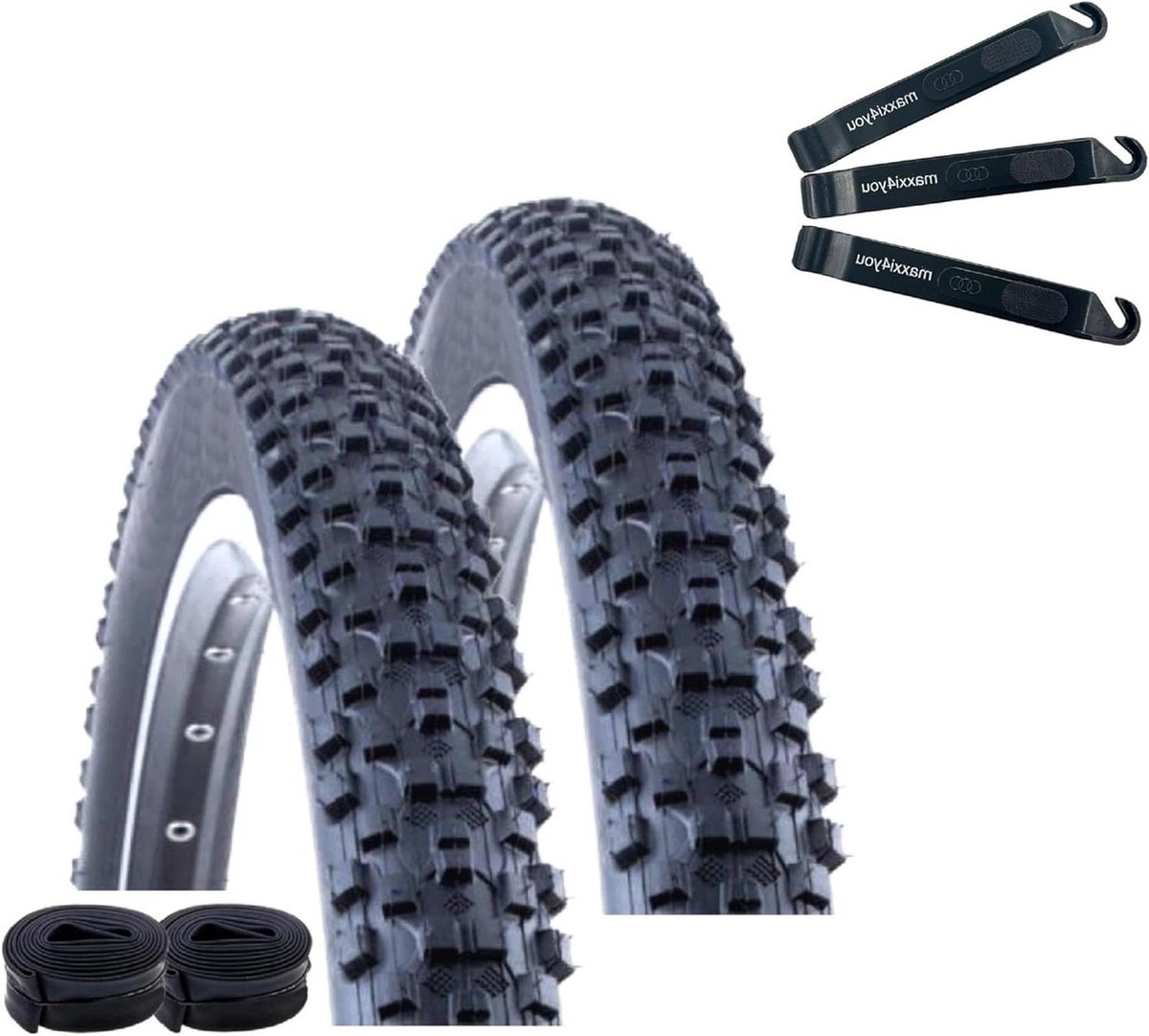 Fietsband Set - MTB Banden - Allround Fietsen - Allround Noppenprofiel - 275 x 210 - Zwart