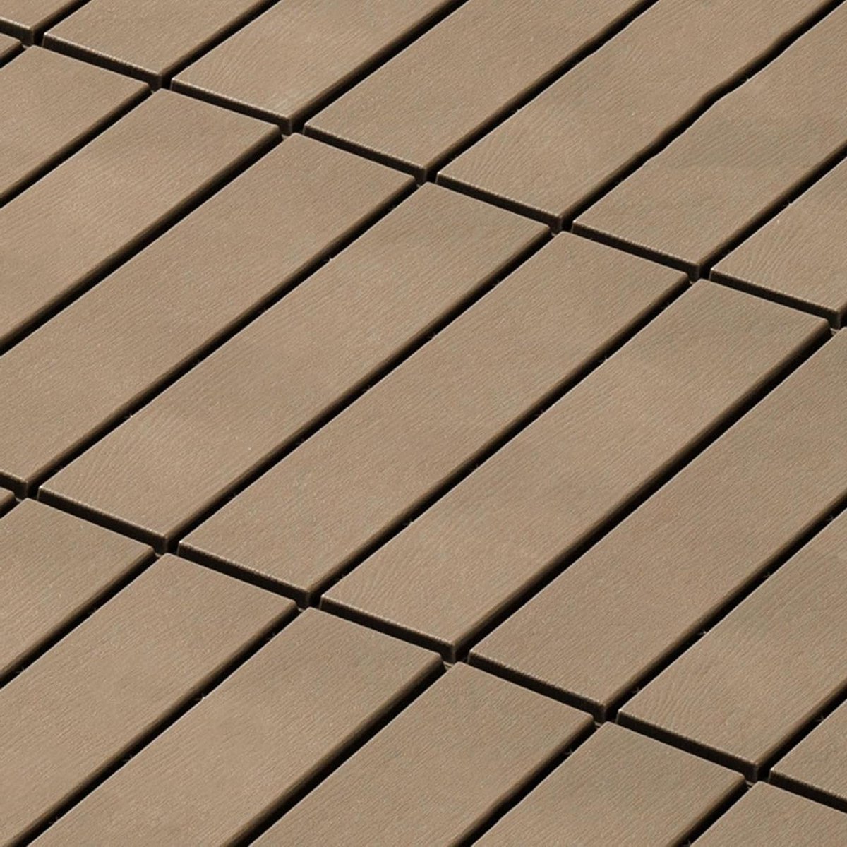 Hout Plastic Vloertegels Kunststof in elkaar grijpende terrasplanken for buiten, gemakkelijk schoon te maken, 10 stuks, houten patchwork-vloeren for buiten kliktegels(Coffee,B)