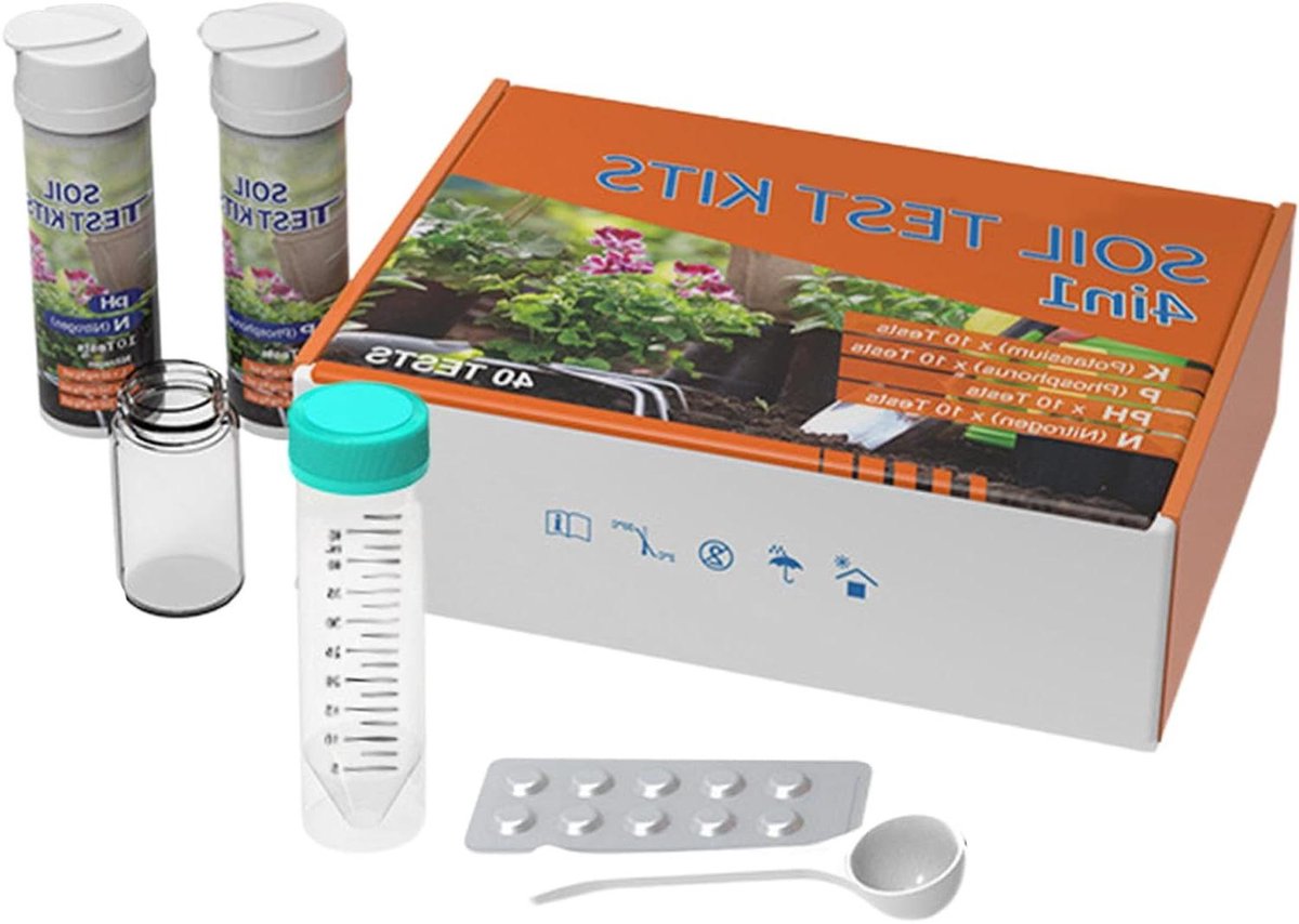 Bodemtest Kit - Voedingsstofdetector Bodem - Planten Gezond Houden - 4-in-1 NPK en pH