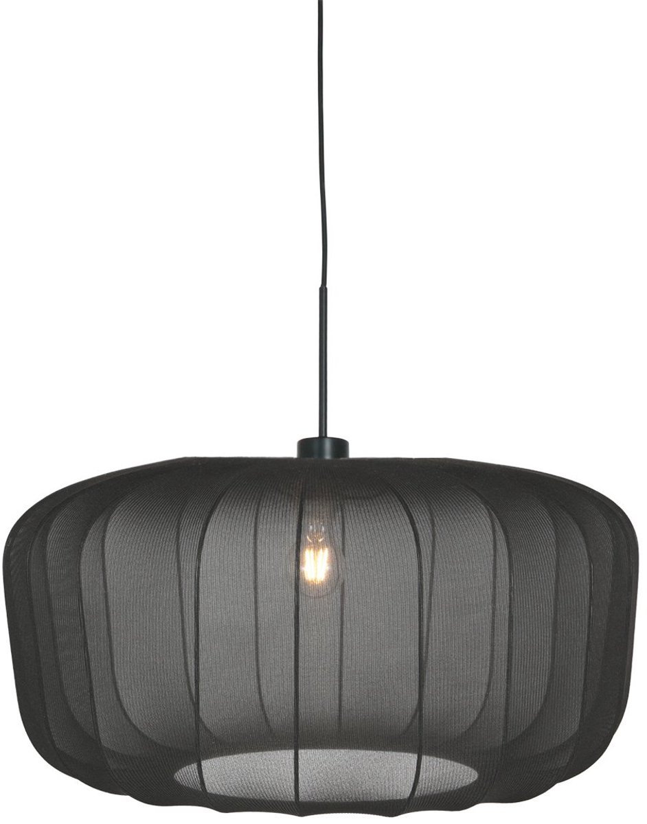 Hanglamp Sparkled Light Zwart Metalen en Textiel Hoogteinstelbaar Binnen Trendy - Steinhauer 3602ZW + K4193SS
