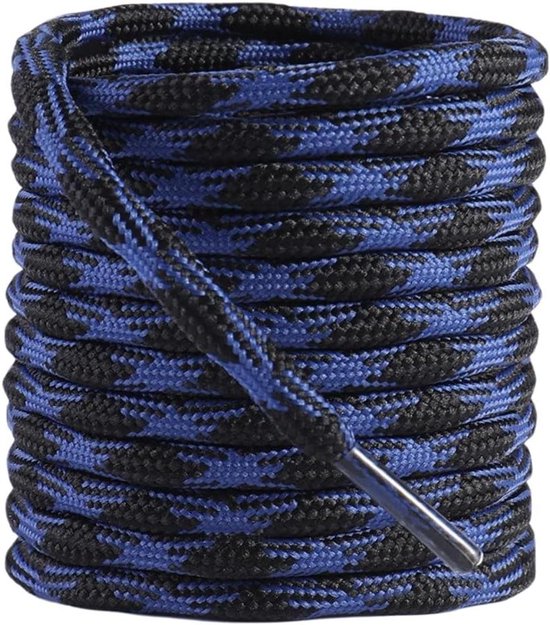 1 Pair of Laces Round Non-Slip Wear-resistant Round Outdoor Boots Hiking Shoes Laces Shoelaces for Work Shoes Boots Hiking Boots Sports Shoes Black 120 cm Black Blue 120 cm