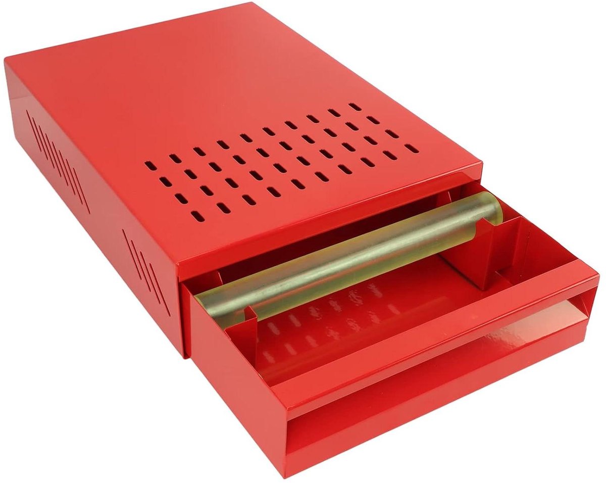 Koffiedikbak - Afvalbak - Koffiezetapparaat - Verwijderbare lade - 35 cm - Rood