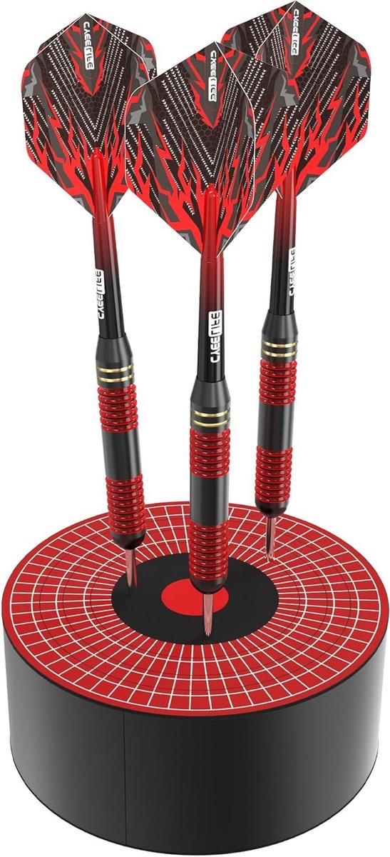 Mini Darthouder - Dart Station - Dart Opbergen - Sisal Materiaal - 9x9x3.8cm - Rood