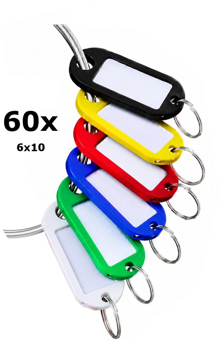 Cadebo Sleutellabels kleurassorti - 60 stuks