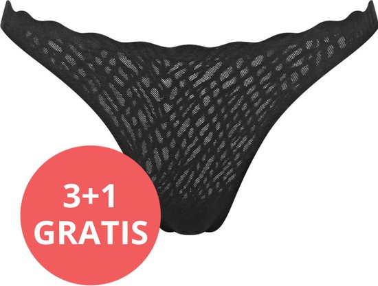 sloggi ZERO Feel Bliss String Slip Femme - Zwart - Taille S