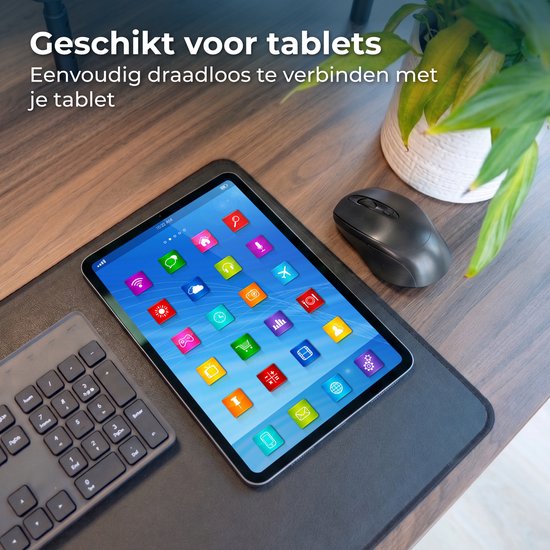 Nuvance Draadloze Muis - Bluetooth Muis - Muis Draadloos - Ergonomische Muis Rechtshandig & Linkshandig - Stil - Computermuis