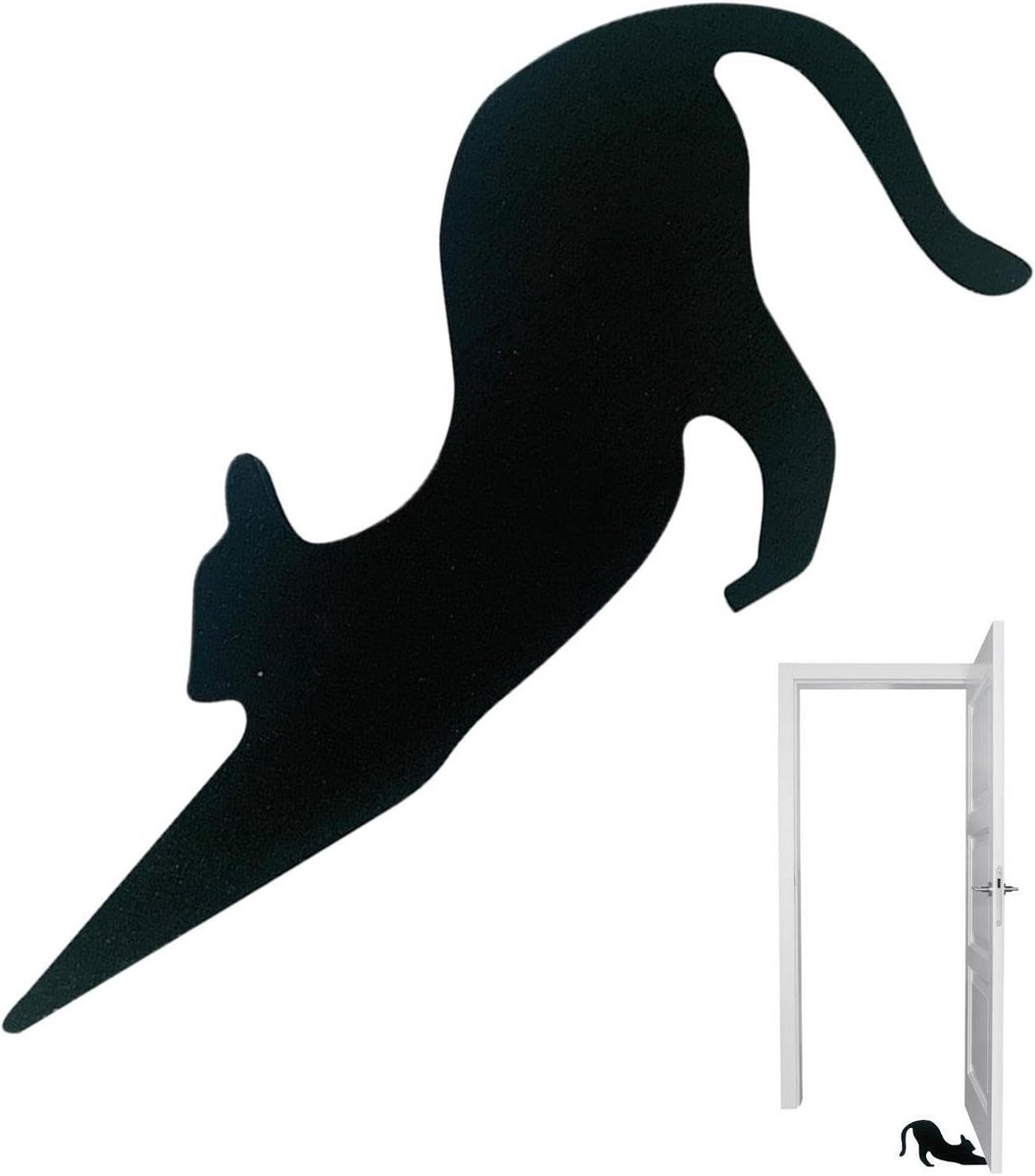 Deurstopper - Wig deurstopper - Deuren open houden - Uniek katten design - 165 cm - Meerkleurig
