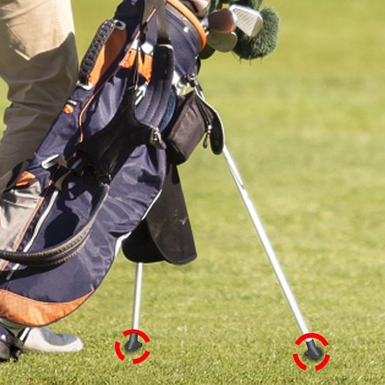Vervangende Golftas Voetjes - Reserve Golftas Steunen - Golftas Stabiliseren - Weerbestendig Materiaal - Voor 11-12 mm Pijpen - Zwart — afbeelding 2