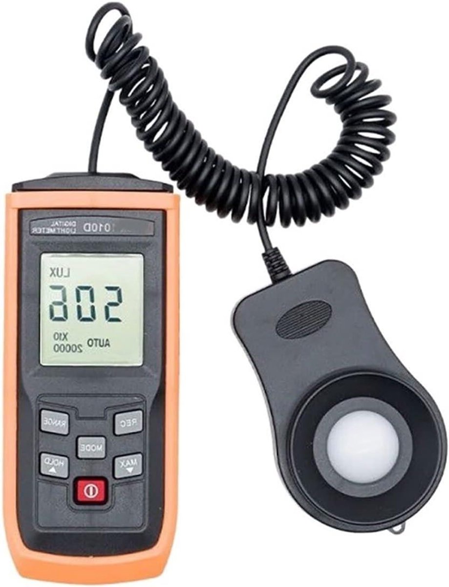 Lichtmeter - Lux meter - Nauwkeurig meten - Breed meetbereik - 0-200000 Lux - Zwart
