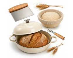 TheDutchChef Gietijzeren Broodpan - Broodbakpan - Broodbakbol - Dutch Oven - 4,7L - Braadpan Ø26CM…