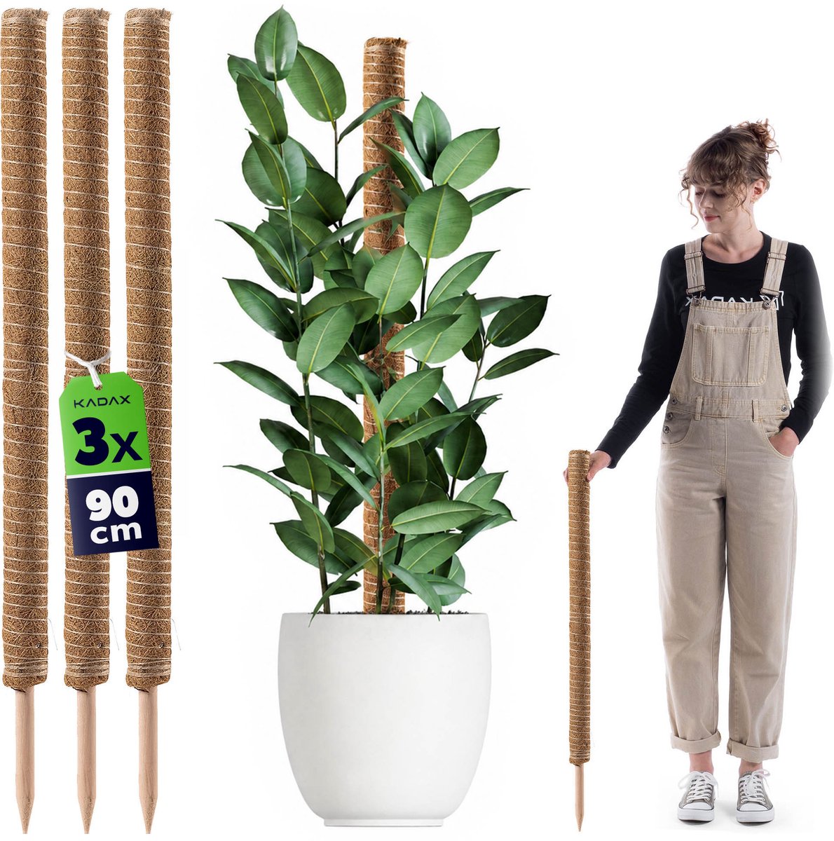 Cande kokosplantenstok 90 cm potsteun 3 st.