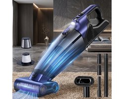 MUPOO draadloze handstofzuiger 20000Pa - kruimeldief voor Dierenharen met 720 ml Stofreservoir - Motorborstel-Wasbaar HEPA-filter -Type-C oplaadbaar-kruimelzuiger voor Auto, Bank, Tapijt en Trap
