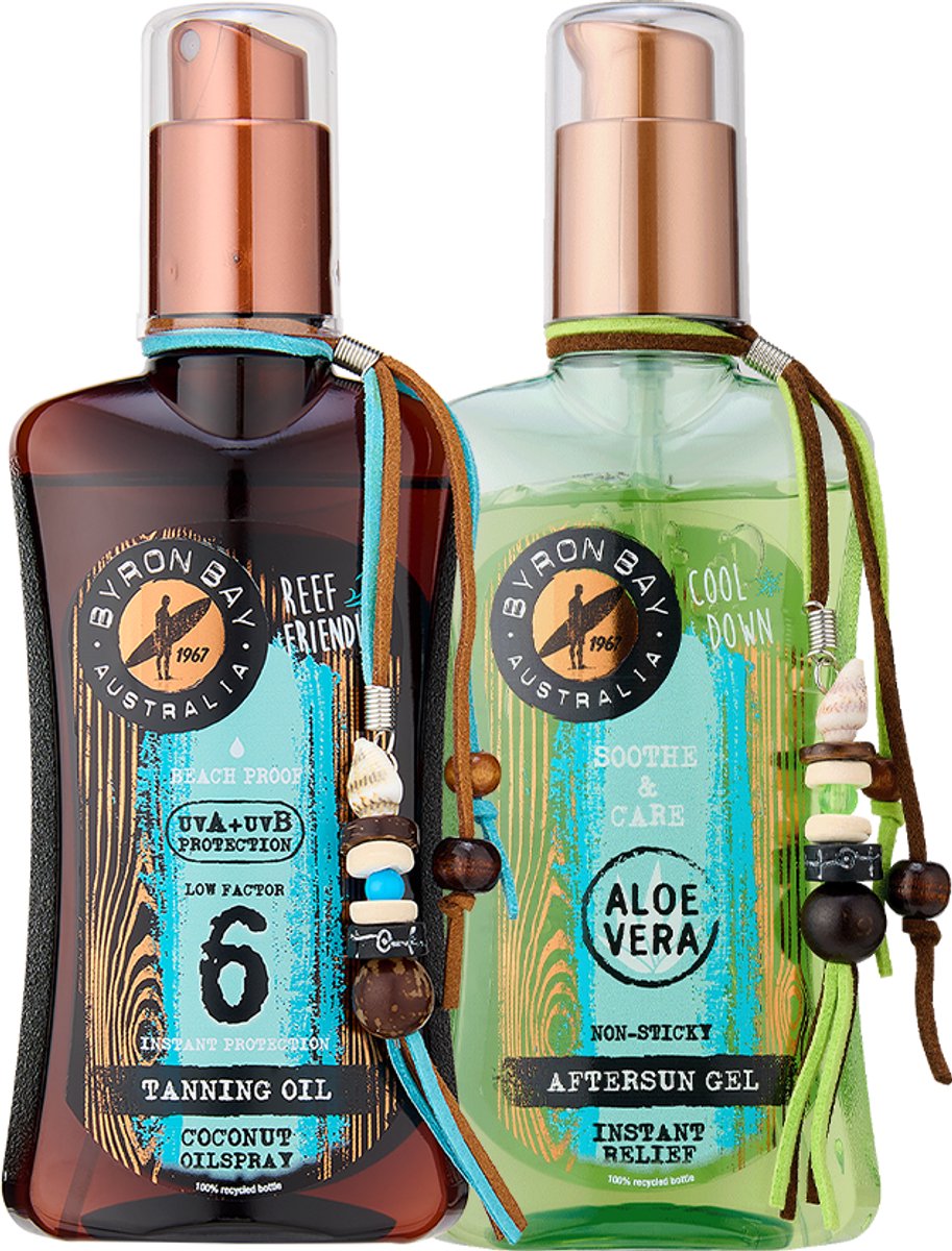 Byron Bay Coconut Oilspray SPF 6 & Aftersun Cooling Aloe Vera Gel