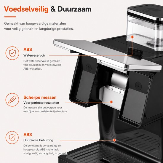Jurrys IJsmachine - IJsmaker - Snowflakemachine - IJsbereider - IJsapparaat - 8 Standen - Hoge capaciteit - Automatisch - Zwart van Jurrys — afbeelding 5