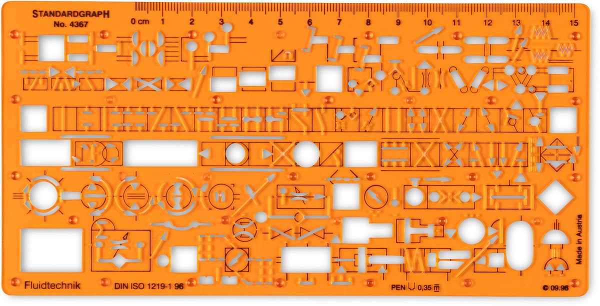 Sjabloon Standardgraph voor hydraulische en pneumatische bedienings- elementen - SG-4367