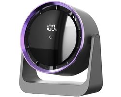 VHV-Mini-Bureauventilator - 2-in-1 Tafelventilator met Lamp - USB-Gevoede Luchtcirculator met Wandmontage - Stille Kleine Ventilator voor Thuis, Kantoor en Studentenkamer