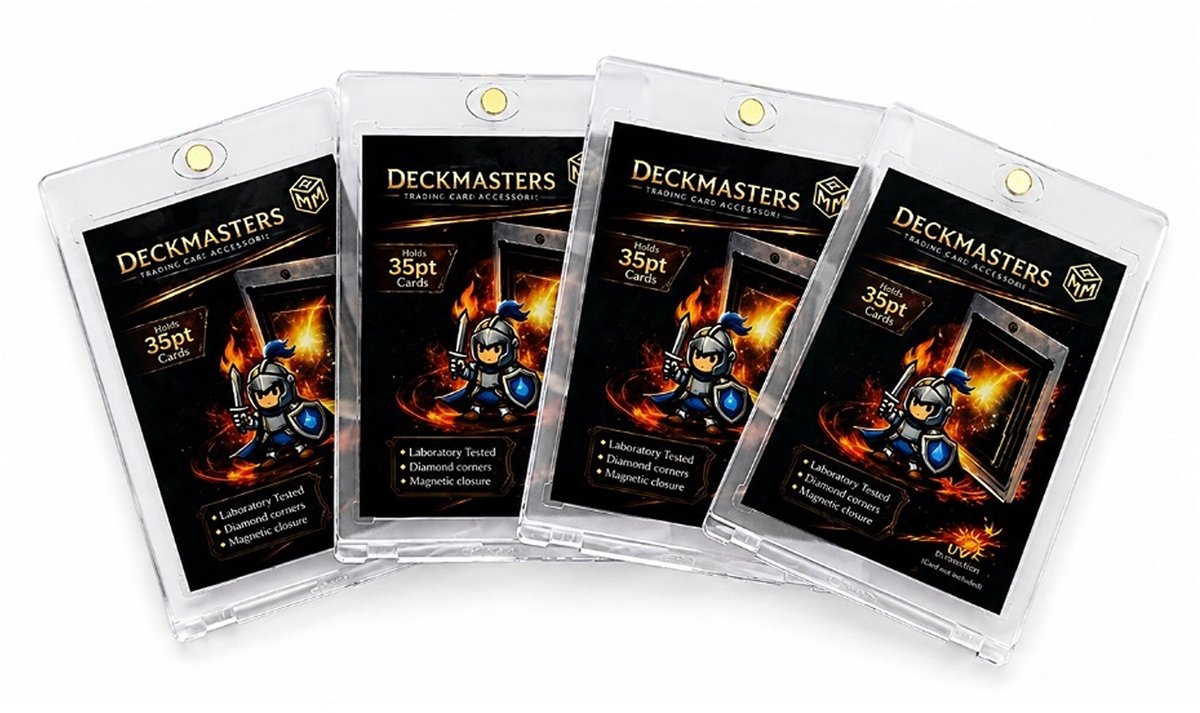 Deckmasters Magnetische Kaarthouders 35PT - 4 Stuks - UV Bescherming - Trading Card Holder voor MTG & Sportkaarten