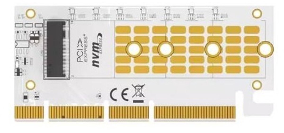 MAIWO M.2 NVMe to PCIe SSD Adapter/Converter Card, PCIe X4 X8 X16 (KT058A)