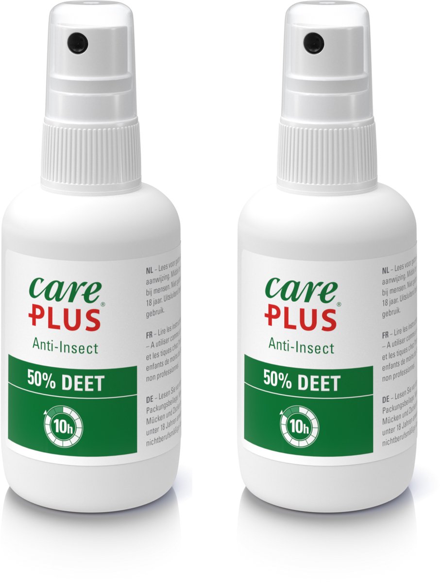 Care Plus Anti Insect Spray 50% Deet - 2 x 60 ml - Voordeelverpakking