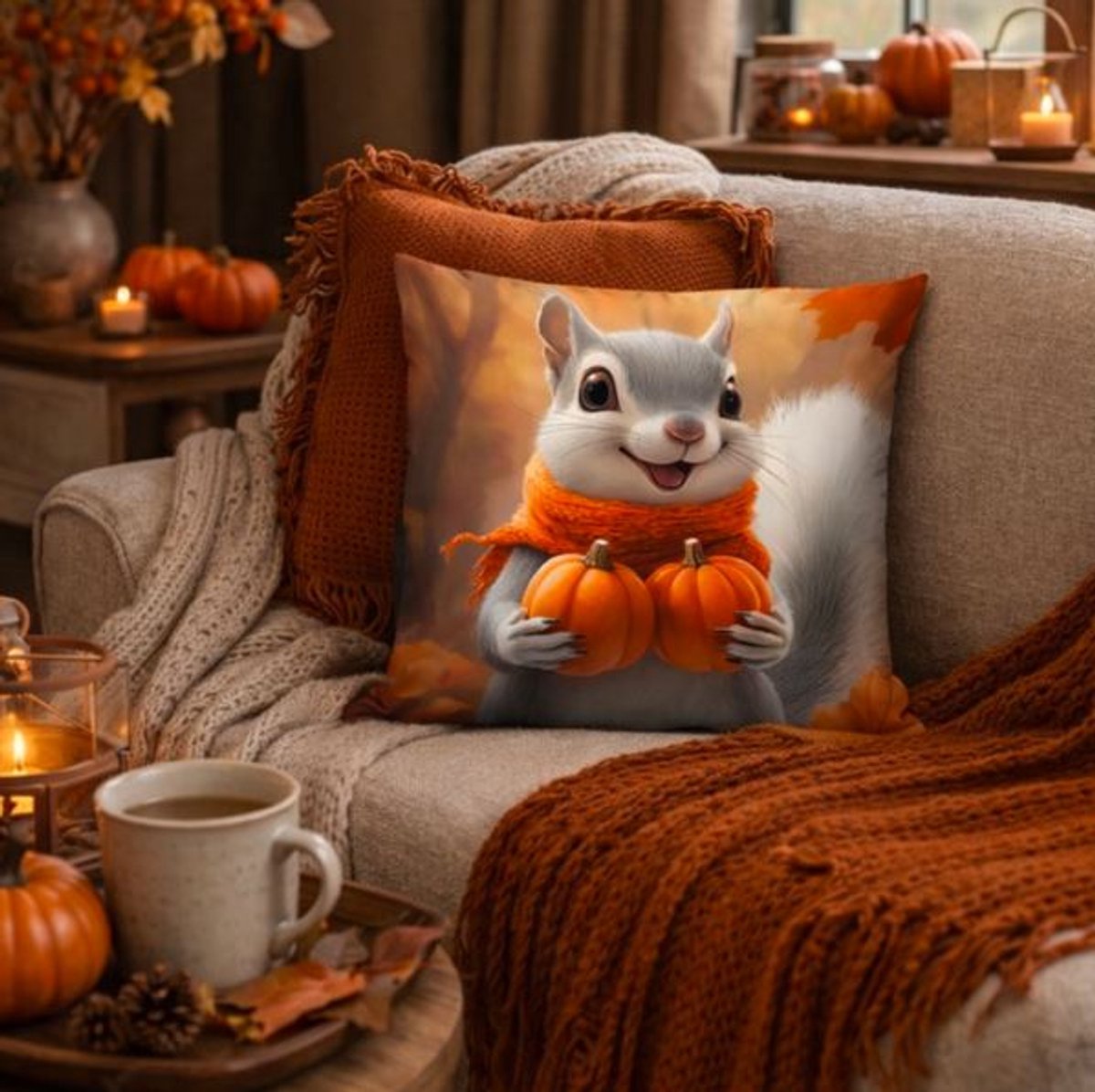 Cozy Autumn Friends Collection Kussenhoes - 45x45 cm