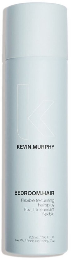 Lichtblauwe spuitbus KEVIN.MURPHY BEDROOM.HAIR Flexible texturising hairspray.