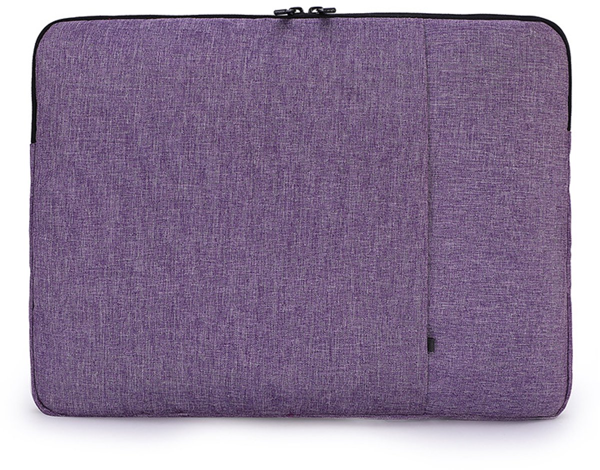 VHV - Laptoptas - Laptop sleeve 15 inch met accessoirevak - Waterafstotend, licht en beschermend - Voor werk, studie en reizen - Paars