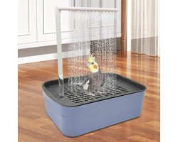 Vogel Badhuis - Automatische Douche - Vermaak Vogels - Circulerend Water - 31.5 x 21.5 x 34 cm - Wit