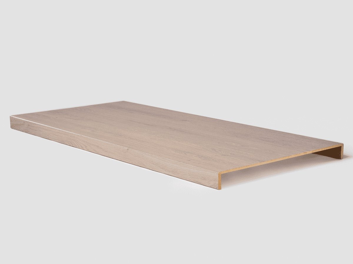 Maestro Dubbele Traptrede Laminaat Warm Grijze Eik – 1300x610x56 mm | Traprenovatie