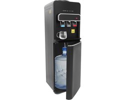 Floor Stand Water Dispenser with Bottom Load, Bottle Water Cooler, Drinking Water Dispenser with 3 Water Outlets, Instant Boiling, Water Dispenser for Home, Office, Kitchen, 550 W, Black