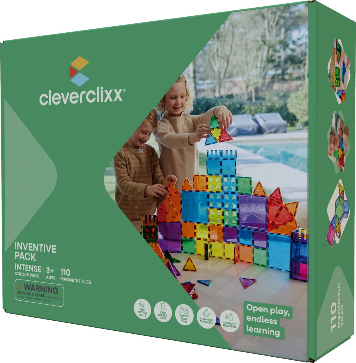 Cleverclixx Inventive Pack Intense | 110 Stuks - Magnetisch speelgoed - STEM