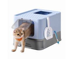 Feandrea - Kattenbak - Met Deksel - Uittrekbare Lade - Uitloopvrije Bodem