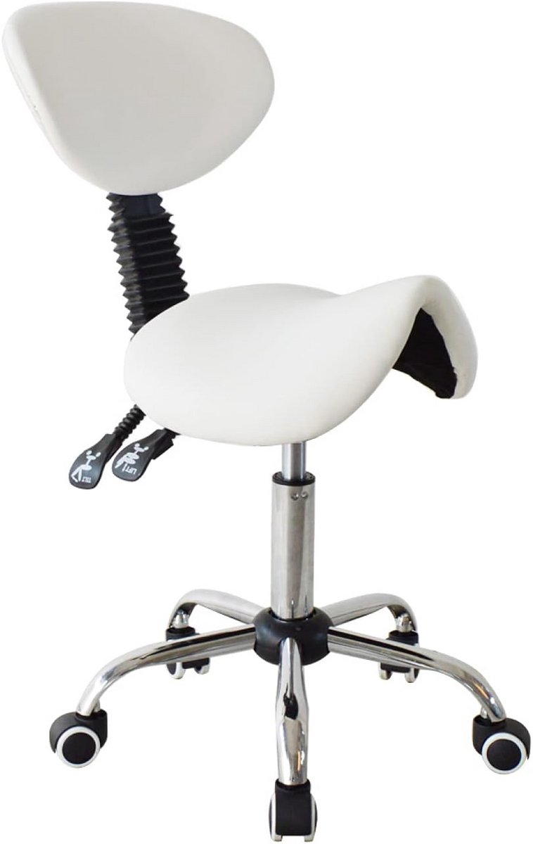 Zadelkruk - Kapperskruk op Wielen - Tabouret - Zithulp