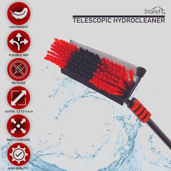 Wasborstel met Telescopische Steel - Raamreiniger - Autoborstel - wasaccessoire — afbeelding 2