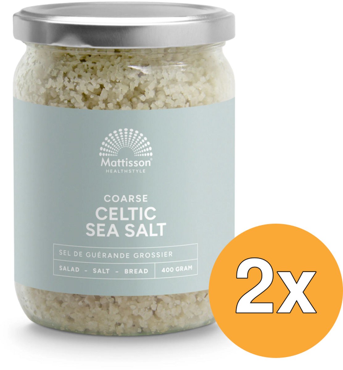 2x Mattisson Keltisch Zeezout Celtic Sea Saltgrof (400 gr)